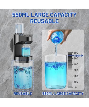 Buy Mundwater Donor Automatic 550ml Mouthwash Dispenser - Waterproof Self-Cleaning Drip-Proof Bathroom Accessory in Black | International Shipping Available - Buy Online on GoSupps.com