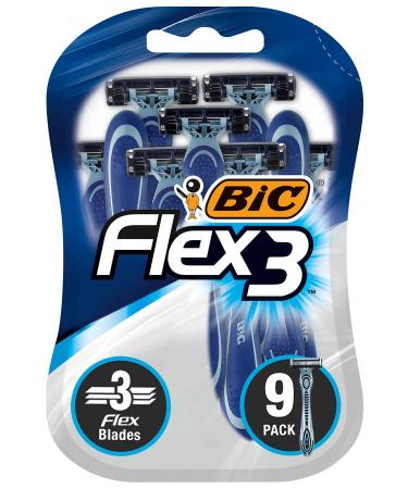 BIC Flex3 Men's Disposable Razors - Bundle of 3 Packs of 3 3 Count (Pack of 1)