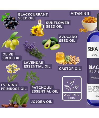 Blackcurrant Seed Oil Blend For Eczema & Psoriasis Relief Moisturising Treatment Nourishes Skin - Sensitive Skin (100ml) By Sera Organics - Buy Online on GoSupps.com
