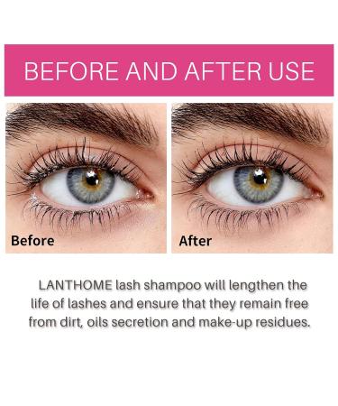 Eyelash Extension Shampoo - Gentle Deep Cleanser for Makeup & Mascara Removal (50ML) | No Irritation Perfect for Salon & Home Care - PINK - Buy Online on GoSupps.com