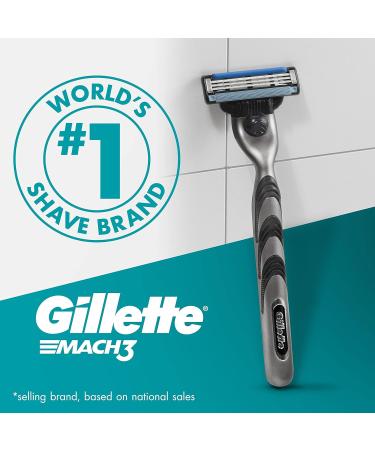 Gillette Mach3 Men's Razor + 12 Razor Blade Refills - Smooth Shave with 3 Blades - Buy Online on GoSupps.com