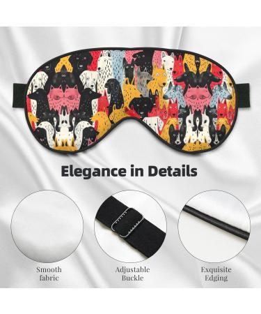 Shop Dogs Pattern Soft Sleep Eye Mask | Breathable Travel Eye Patch for Women | Relaxation Essential - Buy Online on GoSupps.com