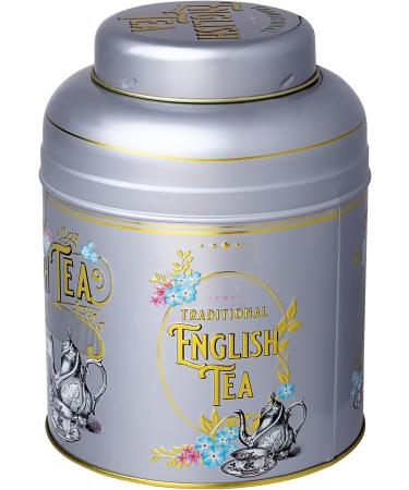 New English Teas Vintage Victorian Tea Caddy with 80 English Afternoon Teabags - Silver Tea Caddy - 80 Count Pack - Buy Online on GoSupps.com