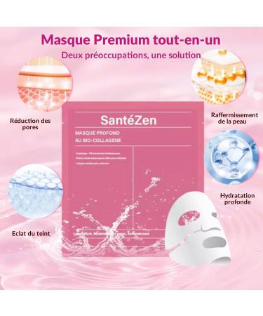 6 Masques Premium | Masque Collagene et Acide Hyaluronique | Masque collag ne Anti-Rides Anti Cernes | Masque visage Soins Hydratant Raffermissant Anti- ge | Peau Lisse et clatante - Buy Online on GoSupps.com