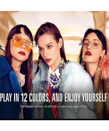  Djowyh liquid eyeliner colorful eyeliner waterproof eyeliner fluorescent face glitter 12 colors face glitter glitter face glitter pigment graphic liner - Buy Online on GoSupps.com