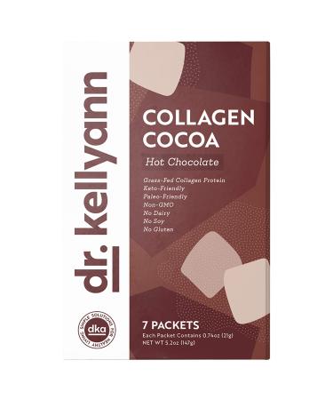 Keto Cocoa Hot Chocolate Packets To Go by Bone Broth Expert Dr. Kellyann - 100% Grass-Fed Collagen, Coconut Milk & Cocoa Powder - Perfect for Keto, Paleo & Weight loss Diets - 0g Sugar (7 servings)