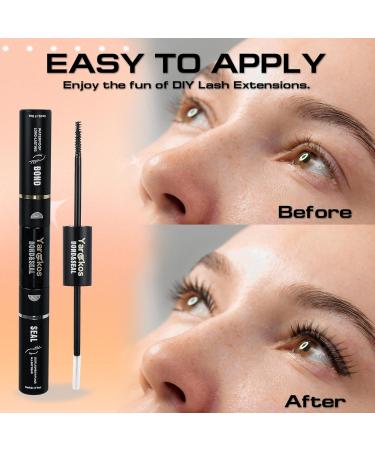 2 in 1 Lash Bond & Seal Glue | Waterproof Eyelashes Adhesive for DIY Cluster Extensions | Strong Hold 48-72 Hours | 5ml + 5ml - Buy Online on GoSupps.com