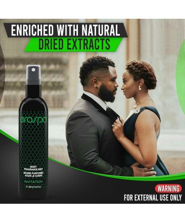 Aromatherapy Body Fragrance Mist 100 ml/3.4 Fl oZ Fragrant Body Spray for Men and Women Sensual Body Scent with Natural Extracts Vegan Gluten Free & 100% Body-Safe (INVITATION) - Buy Online on GoSupps.com