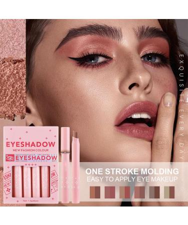 Dual-Color Eyeshadow Stick: Long-Lasting Two-Tone Eye Pencil | Glide Easy Eyeshadow Natural - Buy Online on GoSupps.com