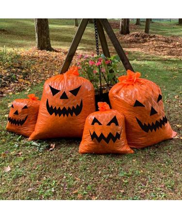 8-Piece Pumpkin Leaf Bags Halloween Collection for Easy Leaf Disposal - Buy Online on GoSupps.com