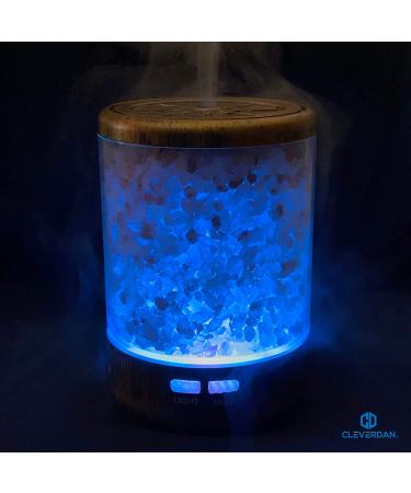 Bronze Himalayan Salt Lamp Diffuser - 3-in-1 Essential Oil Aroma Humidifier with 7 Color LED Night Light | 150ML Ultrasonic Cool Mist, Quiet & Waterless Auto Shut-Off - Buy Online on GoSupps.com
