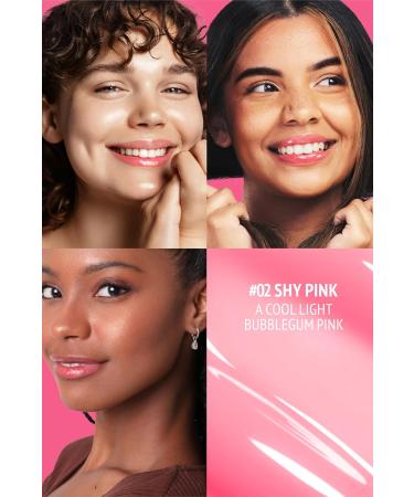 Vegan Collagen Lip Glass Balm | Hydrating Moisturizing Lip Care in 9 Colors | No Animal Testing | Shy Pink 0.06 oz - Buy Online on GoSupps.com
