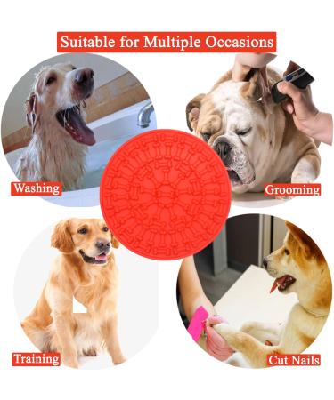 Buddy Treat Mat Perfect Curve Lick Pad Dog Washing Licky Pad- Dogs Bath Buddy- Grooming Helper- Super Suction- Just Add Peanut Butter Red - Buy Online on GoSupps.com