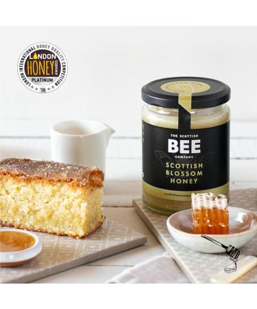 Heather and Blossom Duo of Honey from The Scottish Bee Company 340g x 2 - Heather and Blossom Honey Gift Bundle - Pure Natural Soft Set Honey Made in the UK - Buy Online on GoSupps.com