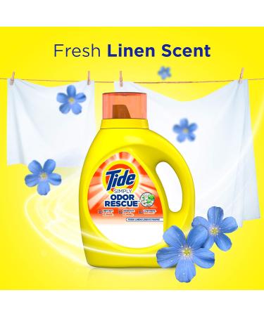 Tide Simply Odor Rescue Liquid Laundry Detergent - Fresh Linen 115 fl oz (74 Loads) | International Shipping Available - Buy Online on GoSupps.com