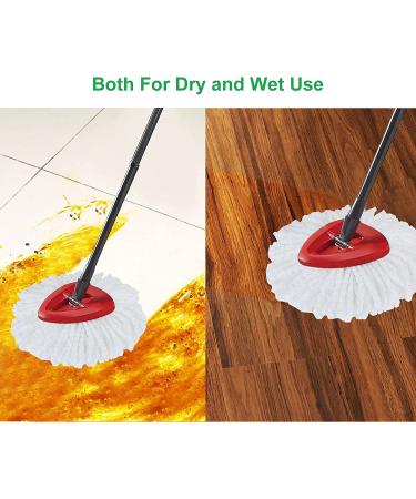 12-Pack Spin Mop Head Replacements - Easy Cleaning Microfiber Refills - 360 Degree Spin Mop Replacement Heads - For All Hard Surfaces - 12 Count (Pack of 1) - Buy Online on GoSupps.com