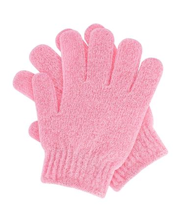 Sibba peeling gloves exfoliating gloves massage hand shoes peeling glove for bodies bathroom or shower sauna shoe shower swam body scrubbing massage reusably scrub (pink) rose - Buy Online on GoSupps.com