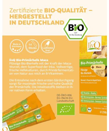 LIVQ Bio-Prim rhefe Maca-Superfood Immune Booster | Organic Liquid Beer Yeast with B-Vitamins | Vegan & Lactose-Free | 210ml - Buy Online on GoSupps.com