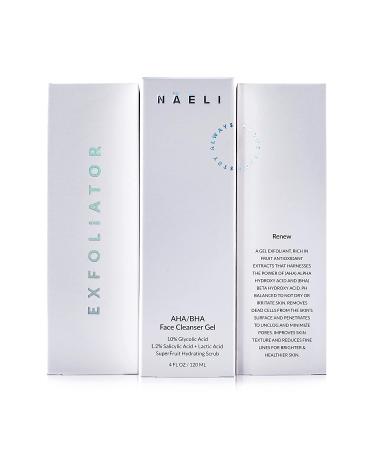 AHA/BHA Exfoliating Face Wash - 10% Glycolic Acid & Salicylic Acid Cleanser for Anti-Aging, Acne, and Wrinkle Reduction - Vegan & Cruelty-Free - 4 oz - Buy Online on GoSupps.com