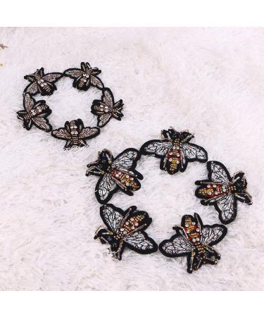 Supvox 10pcs Handmade Embroidered Bee Beaded Patch Appliques for DIY Apparel and Bags Decoration - Buy Online on GoSupps.com
