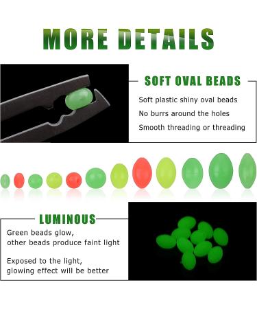 Glow Fishing Beads Assorted Kit - 1000pcs Luminous Soft Plastic Beads for Saltwater Night Fishing - Buy Online on GoSupps.com