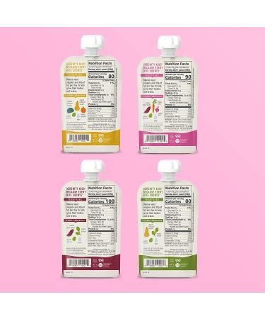 Serenity Kids 6+ Months Organic Baby Food Pouches Veggie Puree | No Added Sugar | Allergen-Free | 3.5oz BPA-Free | Variety Pack 8ct - Buy Online on GoSupps.com