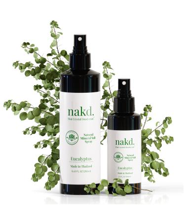 nakd. Thai Crystal Deodorant Spray   2 Salt Deodorant Crystal Sprays  8.45 FL oz. Regular + 3.3 FL oz. Travel Size   Natural Eucalyptus Crystal Deodorant Spray and Aluminum Free Salt Deodorant for Women Men & Teens by Va... - Buy Online on GoSupps.com