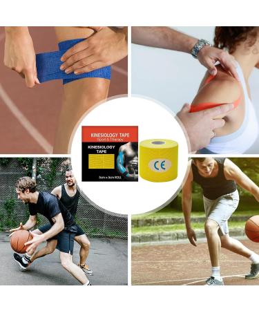 Shakven Athletic Kinesiology Tape | Waterproof Kinesiology Athletic Tape Support Elastic Precut Strips Athletic Wraps for Professional Athletes 7 - Buy Online on GoSupps.com