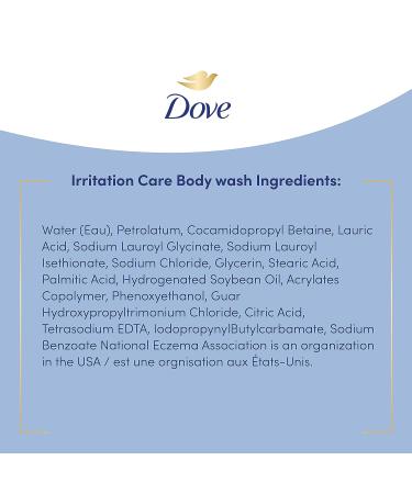 Dove Irritation Care Body Wash for Sensitive & Eczema-Prone Skin - Fragrance & Sulfate Free - Ultra Moisturizing - 22 oz - Buy Online on GoSupps.com