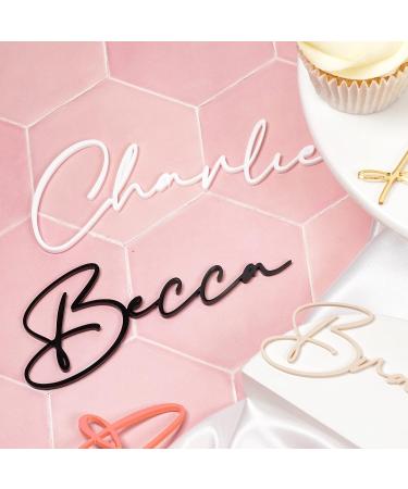Acrylic Cake Topper Name Cake Topper Name Cake Charm Personalised Silver Gold Custom Cake Decorations - Buy Online on GoSupps.com
