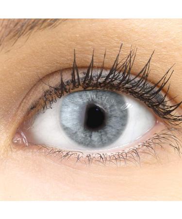 Buy Glamlens Keira Blue Colored Contact Lenses - Natural Blue Strong Coverage -4.00 Diopters Hydrogel International Shipping - Buy Online on GoSupps.com