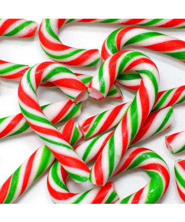 36 Vegan Peppermint Flavoured Candy Canes - White and Red Christmas Sweets in Natural Flavour - Suitable for Vegetarians 445g - Buy Online on GoSupps.com