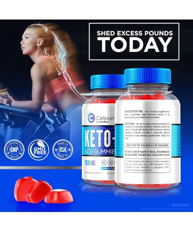 Celsium Keto ACV Gummies (2 Pack) - 1000MG Apple Cider Vinegar All-Natural Dietary Supplement Advanced Formula for Keto Diet - 120 Gummies & Reviews - Buy Online on GoSupps.com