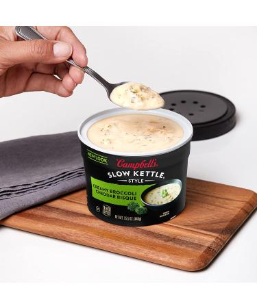 Campbell's Slow Kettle Style Creamy Broccoli Cheddar Bisque 15.5 oz - Microwavable Bowl - Buy Online on GoSupps.com