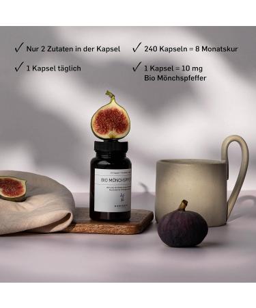 Kurkraft Bio M nchspfeffer Capsules - High Dose Vitex Agnus Castus 240 pcs - Eco-Friendly Small Capsules from Germany - Buy Online on GoSupps.com