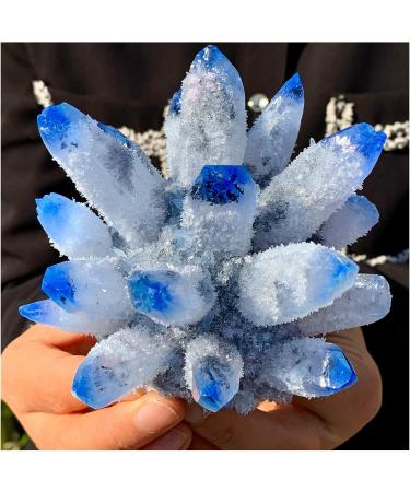 Natural Crystal Rough New Find Sky Blue Phantom Quartz Crystal Cluster Specimen (Size : 400-500g) - Buy Online on GoSupps.com