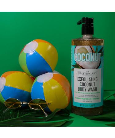 Exfoliating Coconut Body Wash - Refresh & Rejuvenate with African Black Soap & Brown Sugar | 33 oz | International Shipping - Buy Online on GoSupps.com