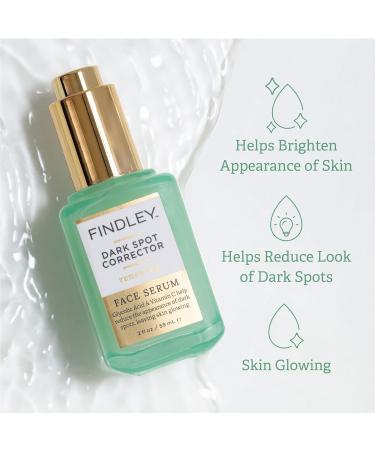 Findley Dark Spot Corrector Serum | Glycolic Acid & Vitamin C for Aging & Dark Spots - Hydrating Facial Treatment (2 Fl Oz - Buy Online on GoSupps.com