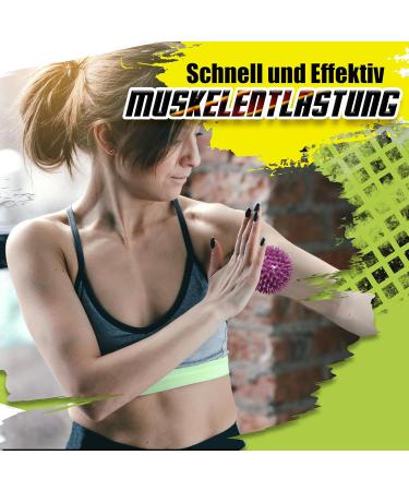 Resulting Igelball Massageball Set - Trigger Point Massage Balls for Back Legs Feet & Hands - 6cm 8cm & 10cm - Myofascial & Rollerball for Stress Relief - Buy Online on GoSupps.com