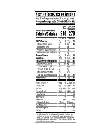 Kellogg's Frosted Mini-Wheats Cereal 24oz Family Size - High-Fiber, Whole Grain, Original Flavor - Buy Online on GoSupps.com