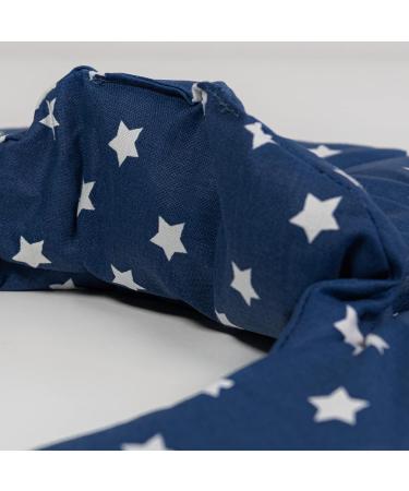 Cozy Neck Pillow with Stand-Up Collar - Stars Blue | Rapeseed Heat Pad & Warmer for Ultimate Comfort - Buy Online on GoSupps.com