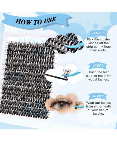 300 Pcs DIY Individual Lash Clusters | Volume Dramatic Look | C-14mm 50D | Self Application at Home - Buy Online on GoSupps.com