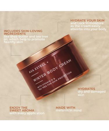 Ava Estell Winter Body Cream - Body Moisturiser for Women & Men - Moisturises Dry Skin 100% Natural Cream - Revitalises Skin with Shea Butter and Tea Tree Oil - Revitalising Cream 250ml - Buy Online on GoSupps.com
