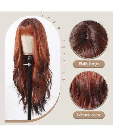 Testar Auburn Wigs for Women - Reddish Brown Long Wavy Pony Copper-Red Cosplay Wig | Glue-Free Synthetic Curly Red Wig for Daily Party Use - Buy Online on GoSupps.com