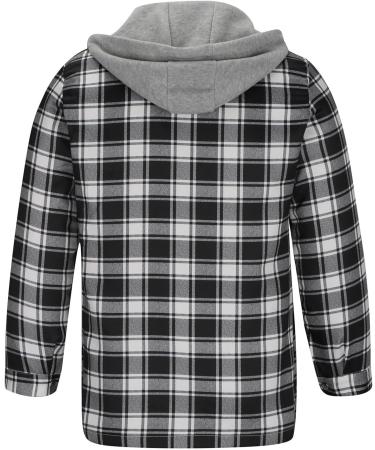 Yihaojia Men Sherpa Lined Hoodie Full Zip Sweatshirt Hooded Plaid Shirt Jacket Winter Warm Coat Buffalo Zipper Sweatshirt Black#75 5X-Large - Buy Online on GoSupps.com