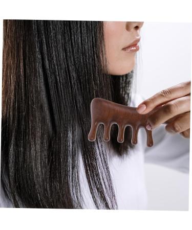 Collbath Sandalwood Ridge Broad Comb - Best Curly Hair Pickup & Scalp Massage Comb for Men | Natural Wood Hair Care - Buy Online on GoSupps.com