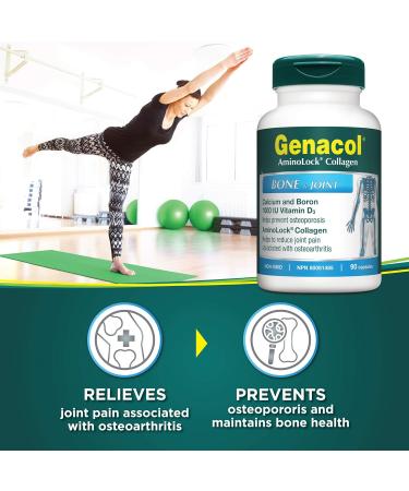 Genacol Bone & Joint Collagen Vitamin D3 Magnesium Boron & Calcium Supplement |Prevent Osteoporosis and Relieve Joint Pain Associated with OsteoArthritis | 90 Capsules - Buy Online on GoSupps.com
