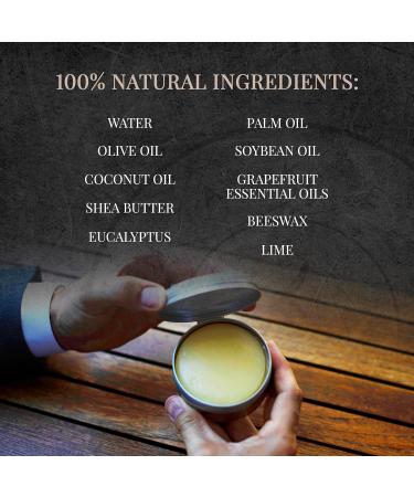 Handmade Natural Organic Shave Soap - 7oz Tin for Sensitive Skin | Olive Oil Coconut Oil & Shea Butter | Ideal Shaving Soap for Men - Buy Online on GoSupps.com
