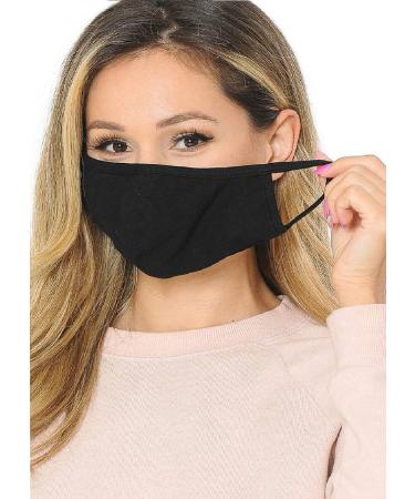 Komonee Cotton Black Face Mask | Washable & Reusable Cloth Mouth Cover | Dustproof Protection for Men & Women | Indoors & Outdoors | Cycling & Skiing - Buy Online on GoSupps.com