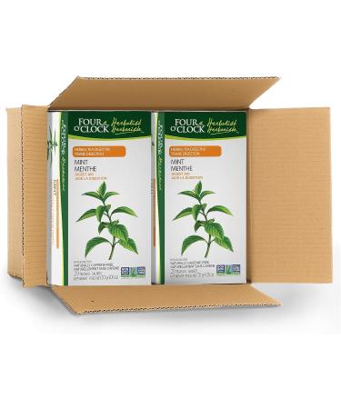 Four O'Clock Herbalist Digestive Mint Herbal Tea Non Gmo Project Kosher Gluten-Free 6 Packs of 20 Teabags - Buy Online on GoSupps.com